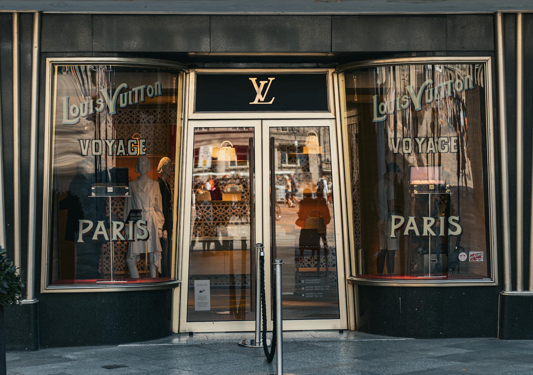 Luxury designer boutique shopping in Paris