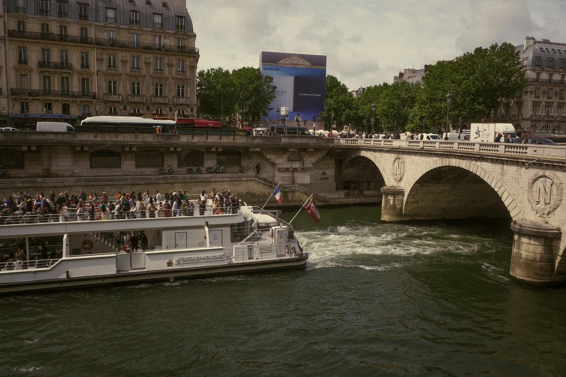 Seine River boat in Paris offering scenic water transport between major landmarks