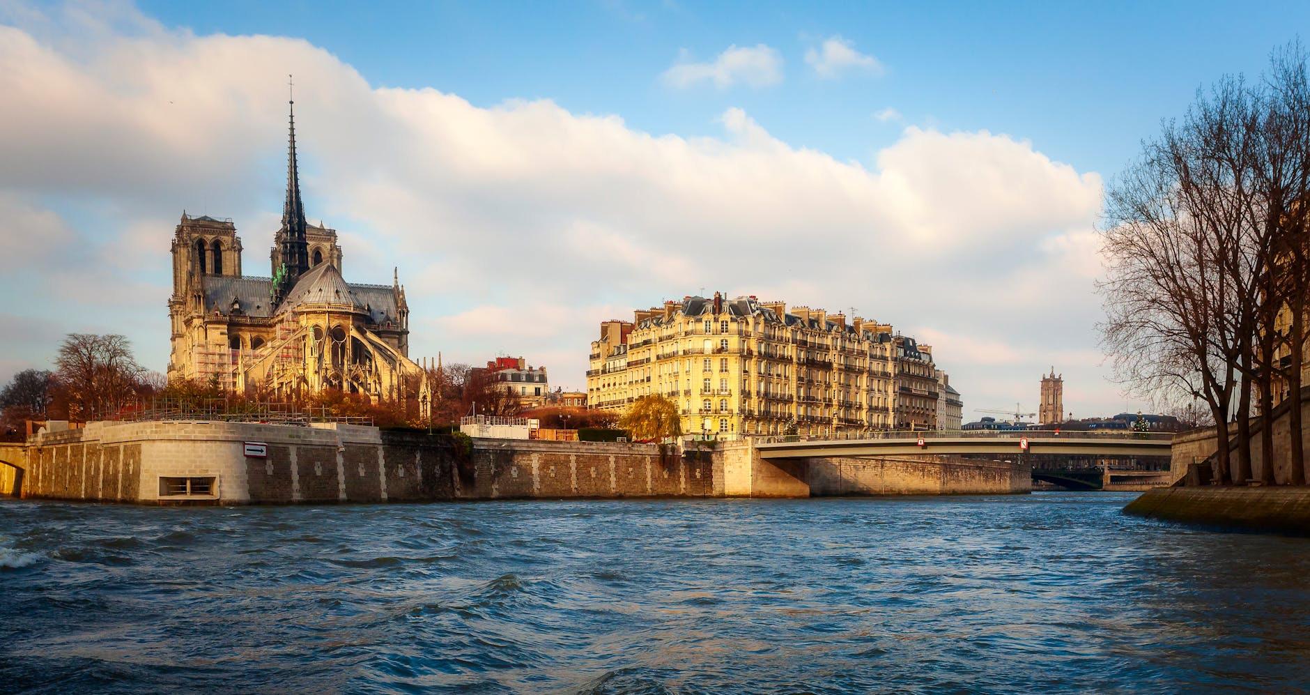 Île de la Cité with Notre-Dame Cathedral — the historic island heart of Paris