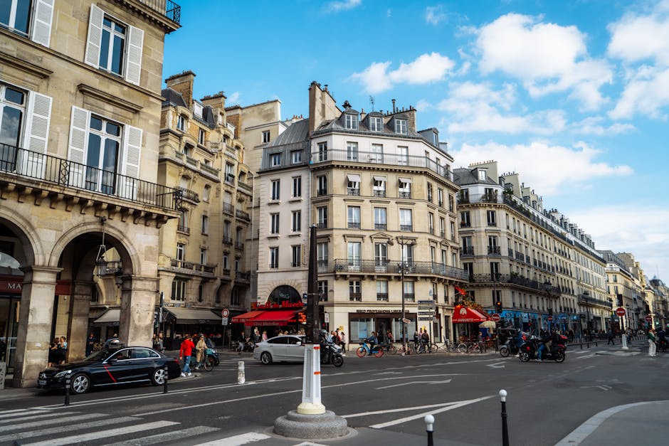Vibrant streets of the Latin Quarter in Paris near the Sorbonne