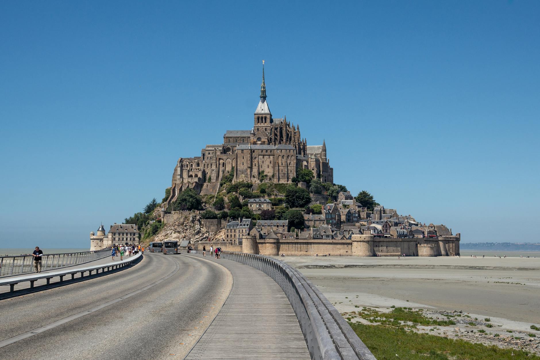 Mont Saint-Michel rising from the sea — a day trip destination from Paris