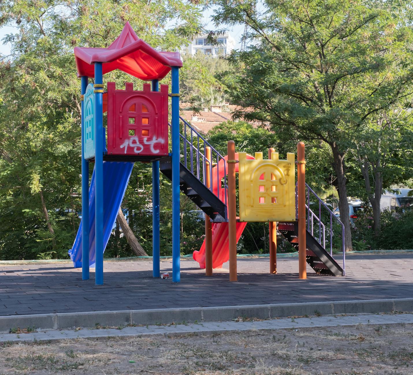 Children playing at a Paris playground in Jardin du Luxembourg