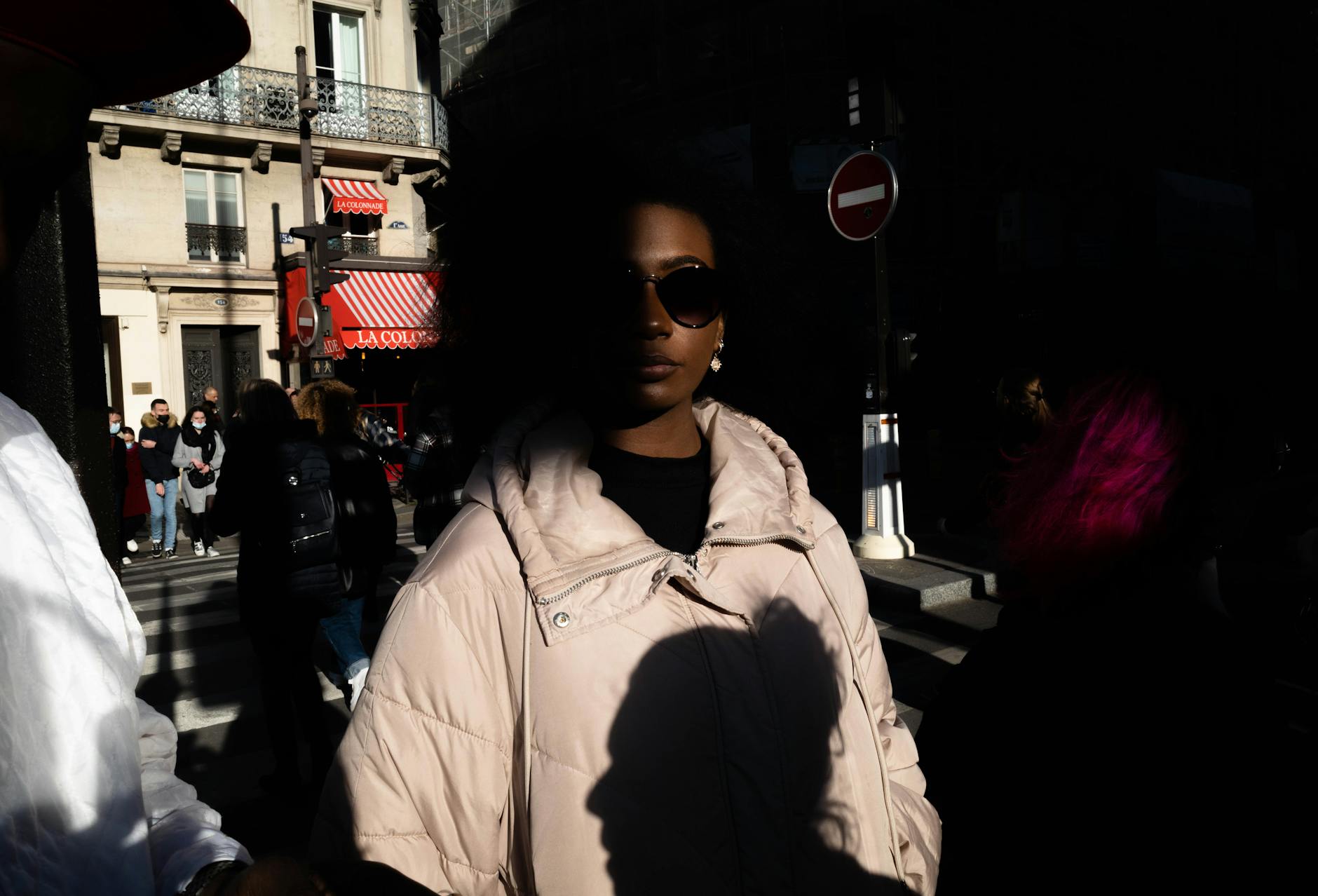 Boulevard Haussmann at dusk - galeries lafayette printemps shopping guide