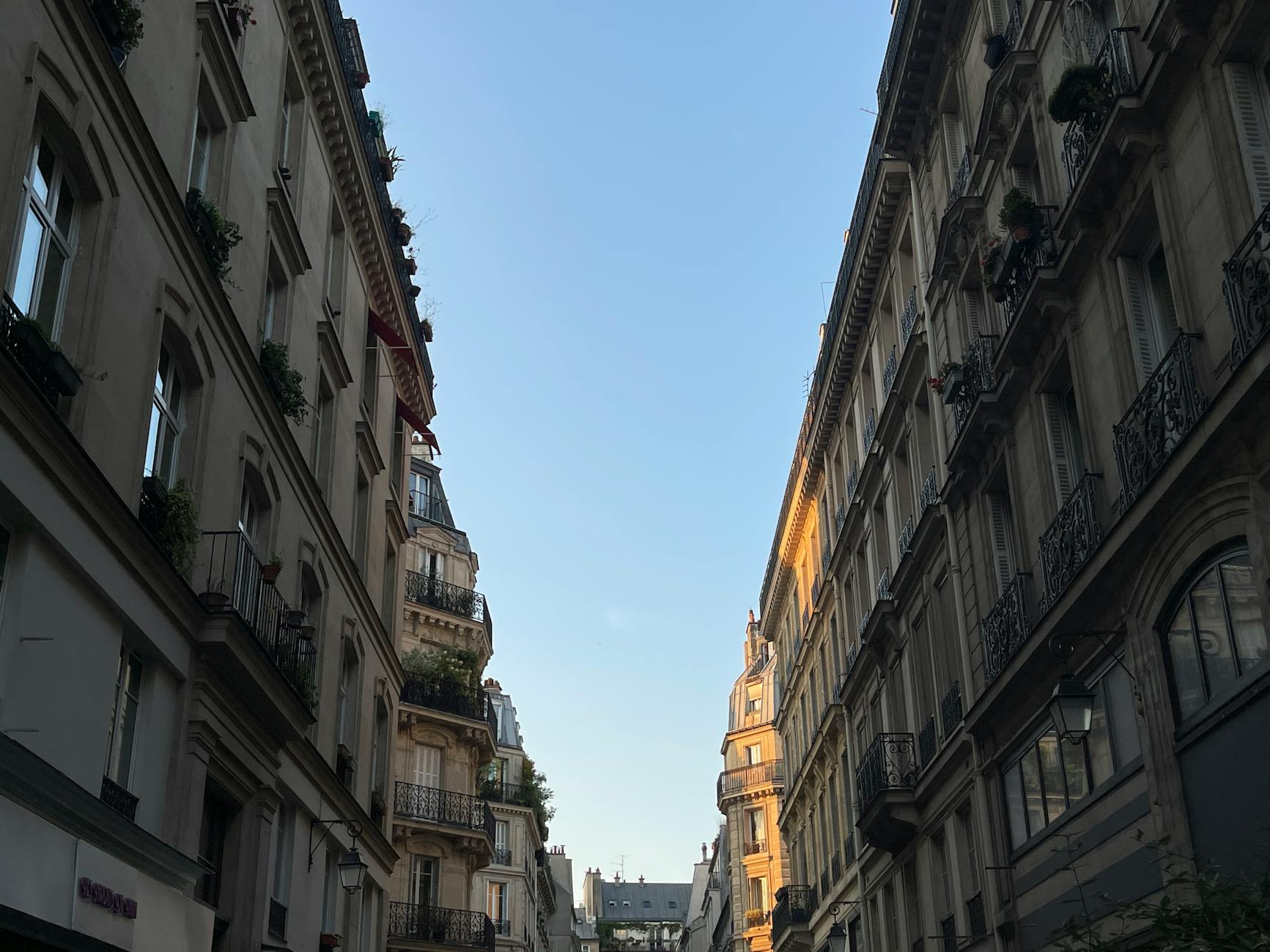 Luxury boutique windows on a Paris fashion street
