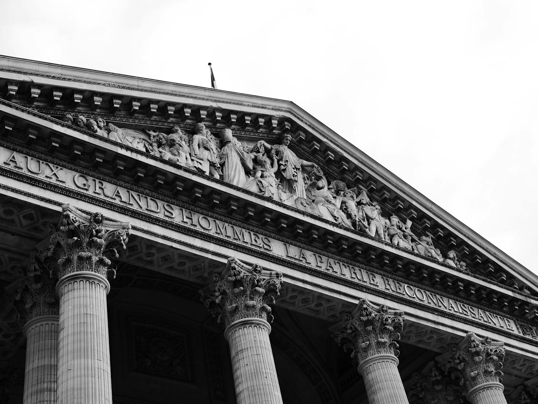 The Pantheon's Corinthian portico facing the Place du Panth&eacute;on