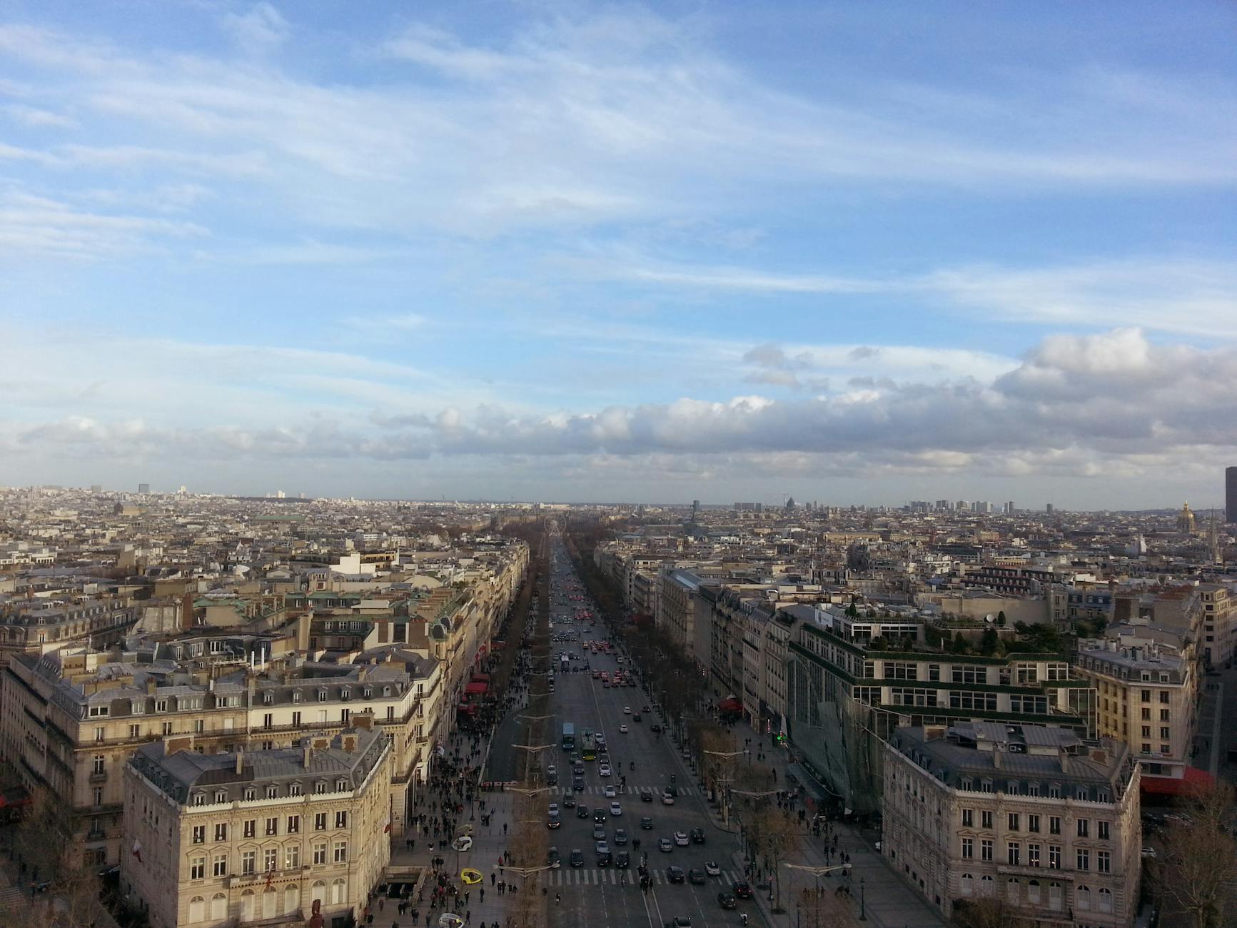 Cafe terrace just off the Champs-Elysees in the 8th arrondissement