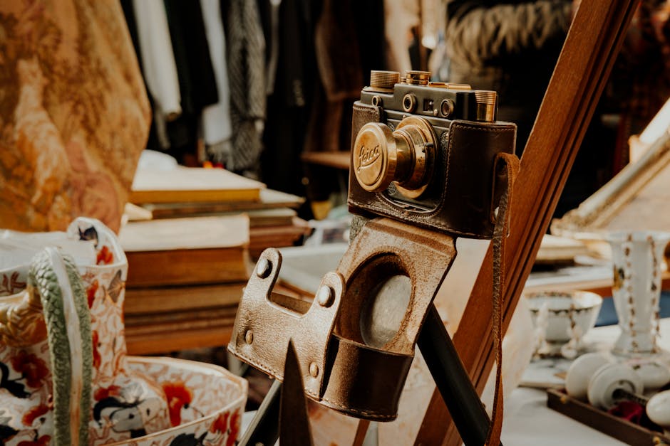 Antique furniture stall at the Paris flea market - paris flea markets
